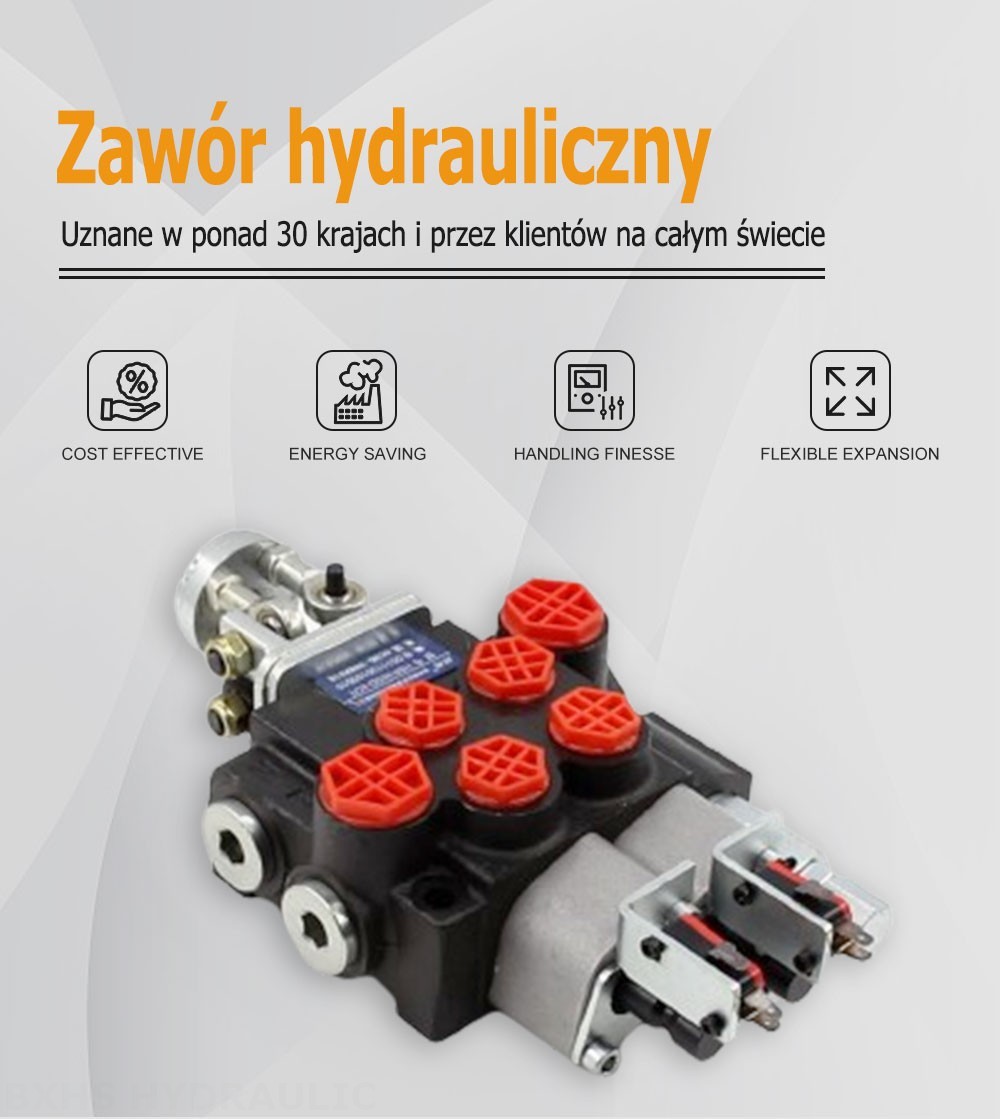 P40 Micro Switch Dźwignia sterownicza 2 Szpule Zawór kierunkowy monoblokowy